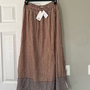 DR2 Nordstrom Geometric Print Maxi Skirt Summer Flowy Spring NWT